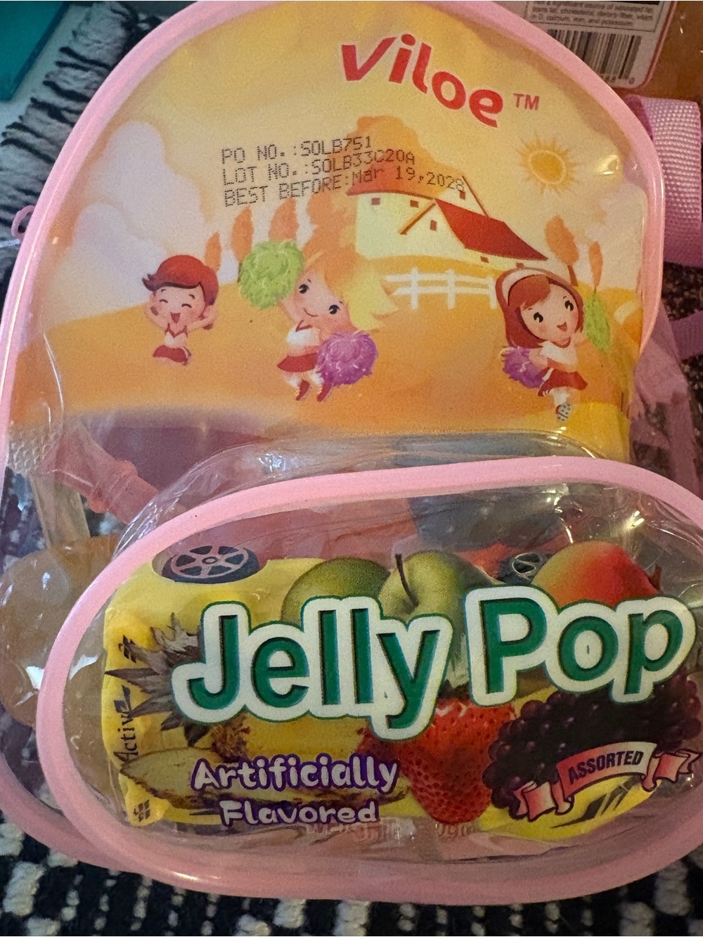 Jellypop Kids Pink Clear & Pink Backpack with Toy Car - Picture 2 of 4